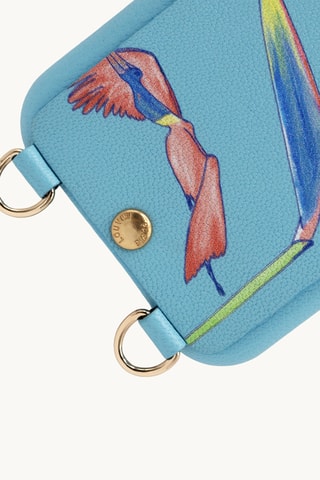 Coque en cuir iPhone 16 - Turquoise