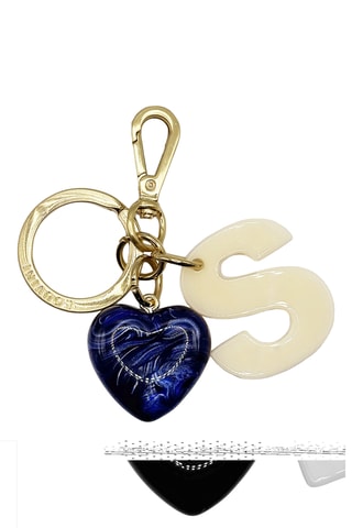 Porte-clés - Bleu marine - Blanc