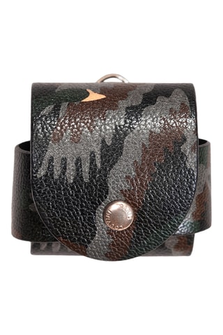 Etui de protection en cuir AirPods 3 - Noir et marron foncé
