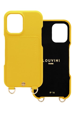 Coque en cuir iPhone 16 - Jaune