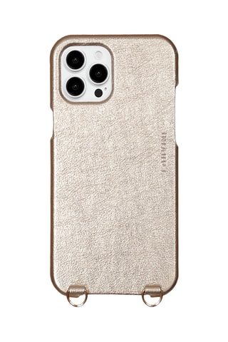 Coque MagSafe en cuir iPhone 16 Pro - Doré