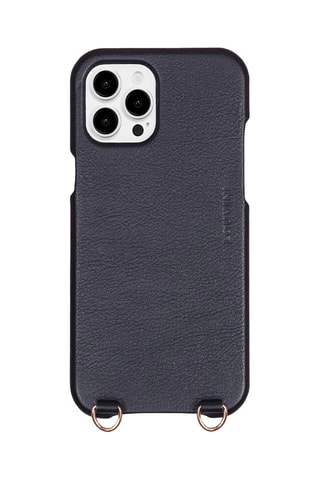Coque MagSafe en cuir iPhone 14 Pro - Noir