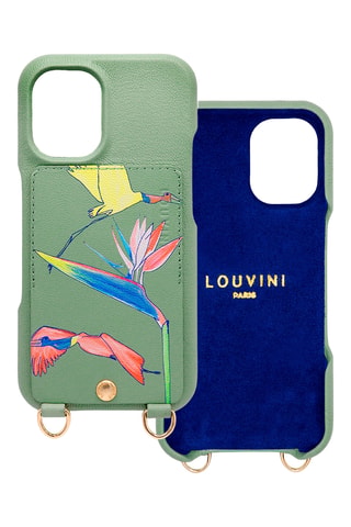 Coque en cuir iPhone 16 - Vert clair
