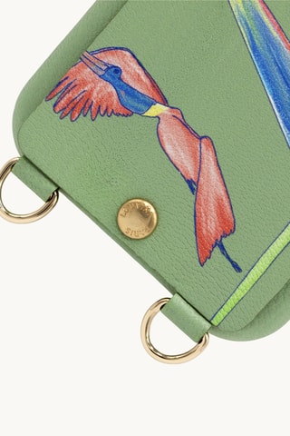 Coque en cuir iPhone 16 - Vert clair