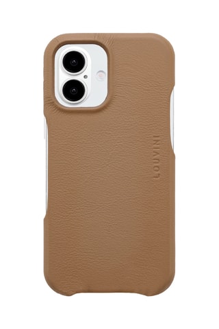 Coque MagSafe en cuir iPhone16 Plus - Camel