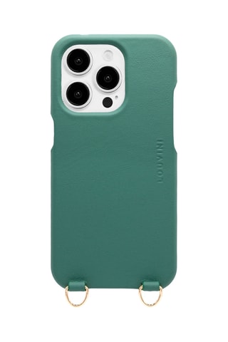 Coque MagSafe iPhone 15 Pro Max en cuir - Vert émeraude