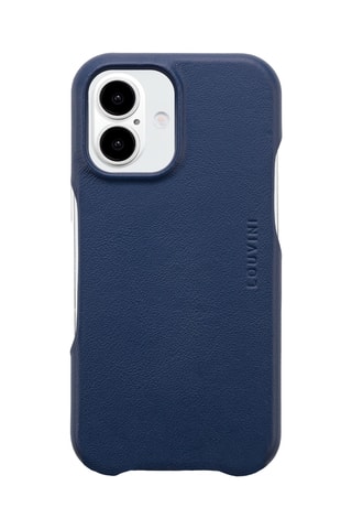 Coque MagSafe en cuir iPhone16 Plus - Bleu marine