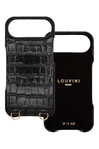 Coque MagSafe en cuir iPhone 17 Air - Noir