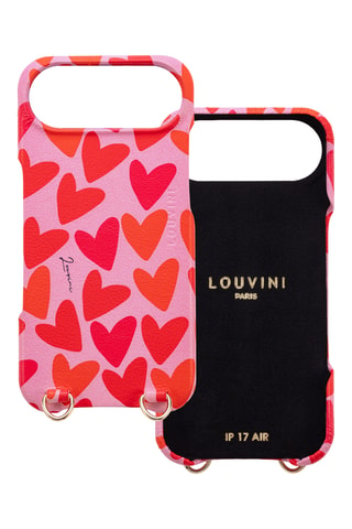 Coque MagSafe en cuir 17 Air - Rouge