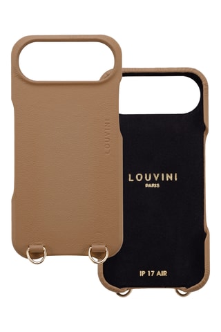 Coque MagSafe en cuir iPhone 17 Air - Camel