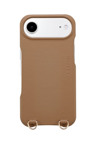 Coque MagSafe en cuir iPhone 17 Air - Camel