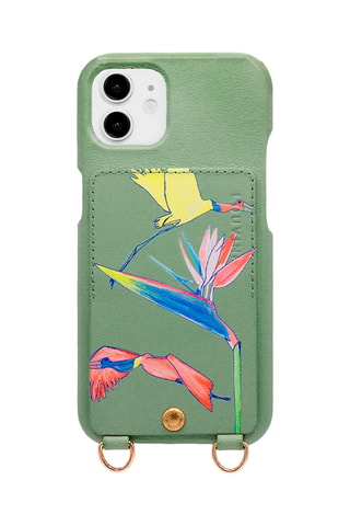 Coque en cuir iPhone 12/12 Pro - Vert clair