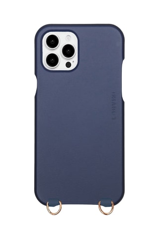 Coque MagSafe en cuir iPhone16 Pro - Bleu marine