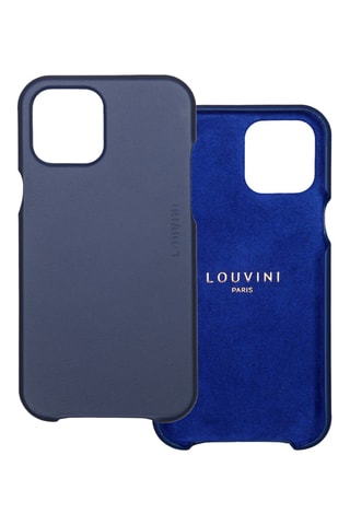 Coque MagSafe iPhone 13 Pro Max en cuir - Bleu marine