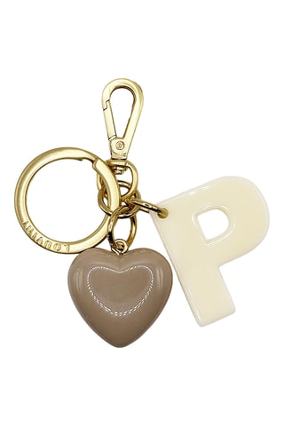 Porte-clés - Taupe - Blanc