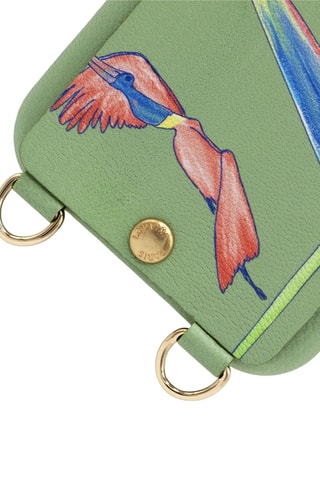 Coque en cuir iPhone 15 Pro - Vert clair