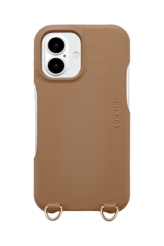 Coque MagSafe en cuir iPhone 16 - Camel