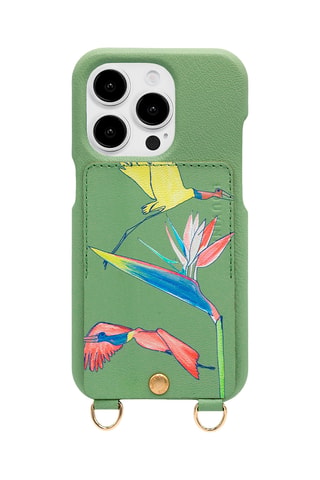 Coque en cuir iPhone 15 Pro Max - Vert clair