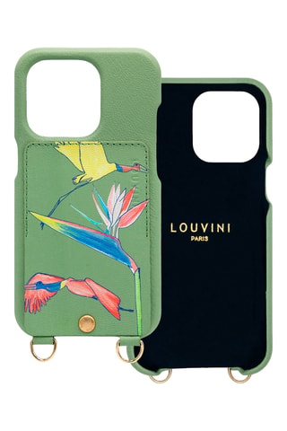 Coque en cuir iPhone 15 Pro Max - Vert clair