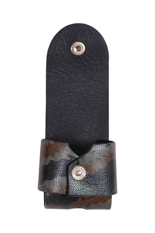 Etui de protection en cuir AirPods 1/2 - Noir et marron foncé
