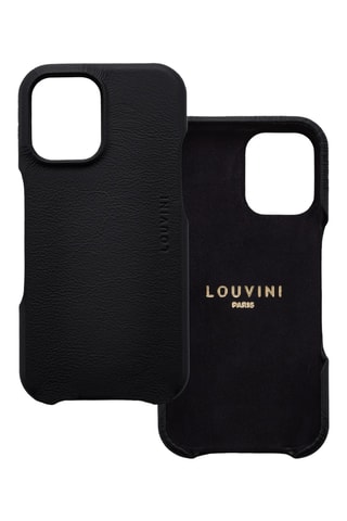Coque MagSafe en cuir iPhone16 - Noir