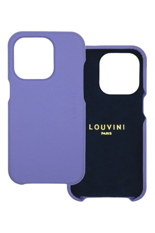 Coque MagSafe iPhone 12/12 Pro en cuir - Violet