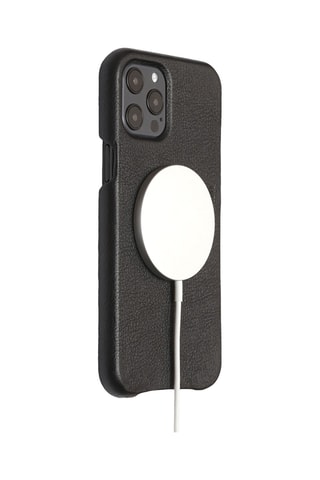 Coque MagSafe iPhone 17 Air en cuir - Noir