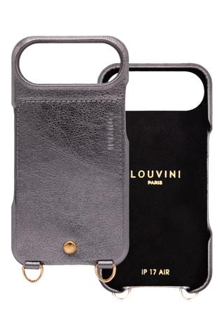 Coque en cuir iPhone 17 Air - Anthracite