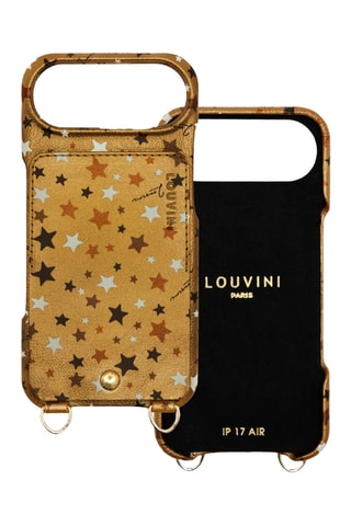 Coque iPhone 17 Air en cuir - Doré