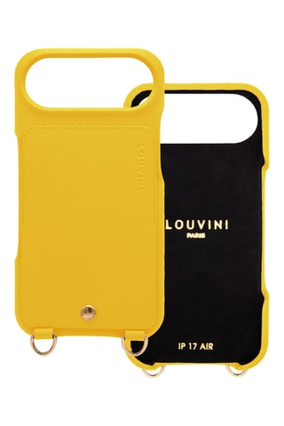 Coque en cuir iPhone 17 Air - Jaune