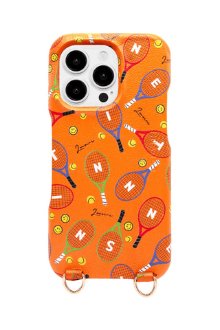 Coque MagSafe en cuir iPhone 16 Pro Max - Orange