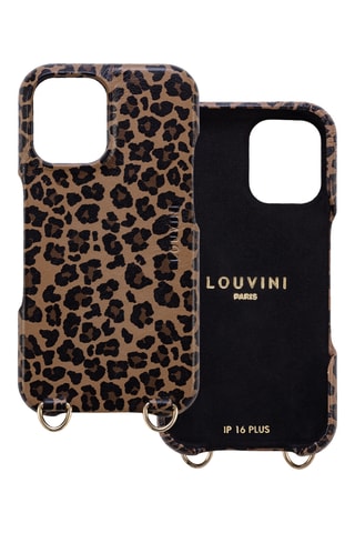 Coque MagSafe en cuir iPhone 16 Plus - Marron