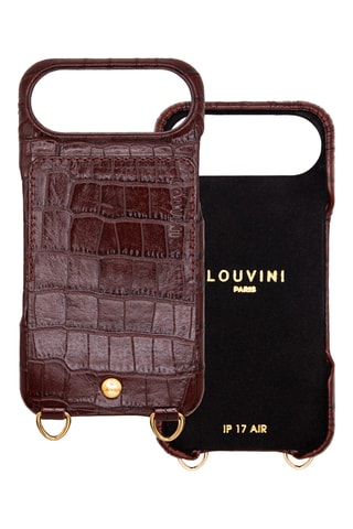 Coque en cuir iPhone 17 Air - Marron
