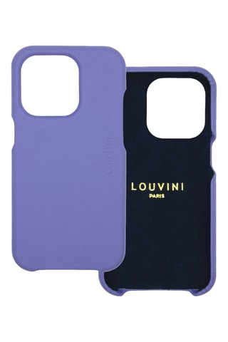 Coque MagSafe iPhone 13 en cuir - Violet