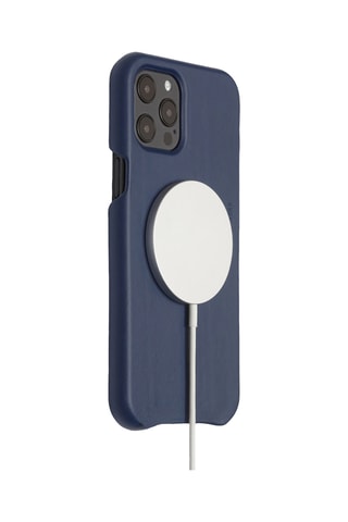 Coque MagSafe en cuir iPhone 17 Air - Bleu marine