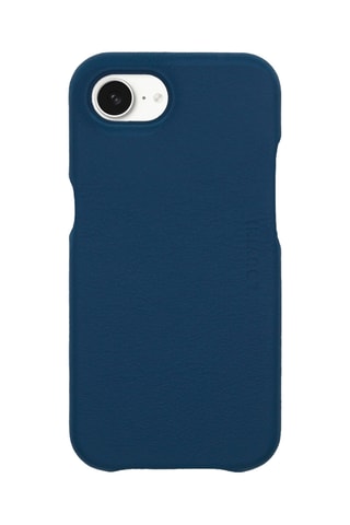 Coque MagSafe en cuir iPhone 16/17- Bleu marine