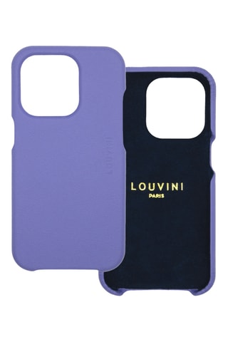 Coque MagSafe iPhone 14 Pro en cuir - Violet