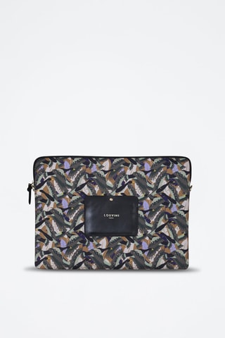 Pochette pour ordinateur portable 15’’ Stella - Noir, beige et vert