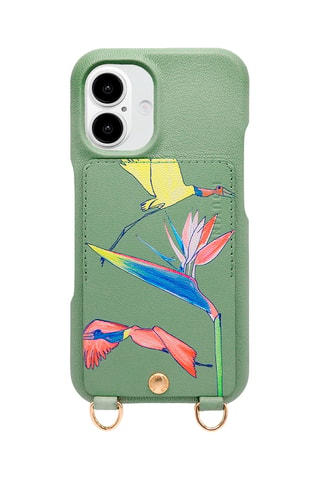 Coque en cuir iPhone 16 Plus - Vert clair