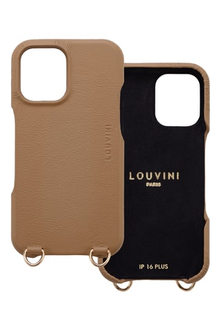 Coque MagSafe en cuir iPhone16 Plus - Camel