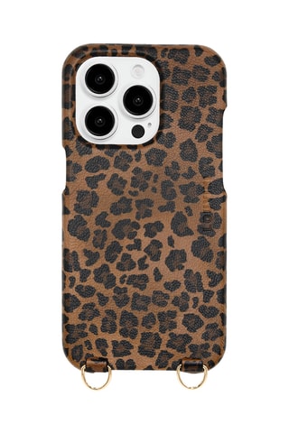 Coque MagSafe en cuir iPhone 16 Pro - Marron