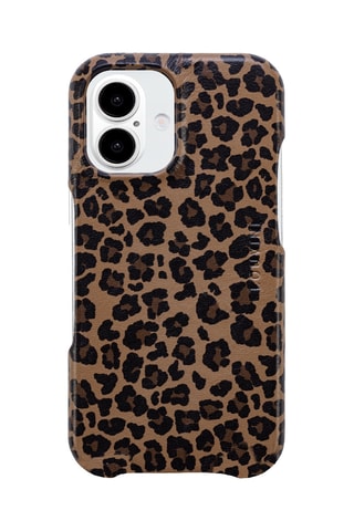 Coque MagSafe en cuir iPhone16 - Marron