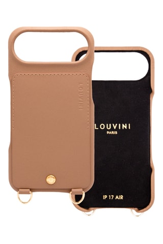 Coque en cuir iPhone 17 Air - Camel