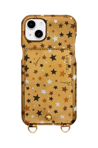 Coque en cuir iPhone 14 - Doré