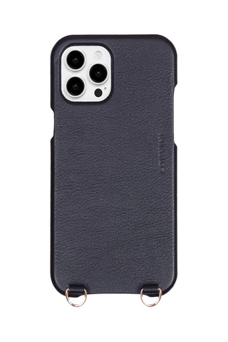Coque MagSafe en cuir iPhone 12 Pro Max - Noir
