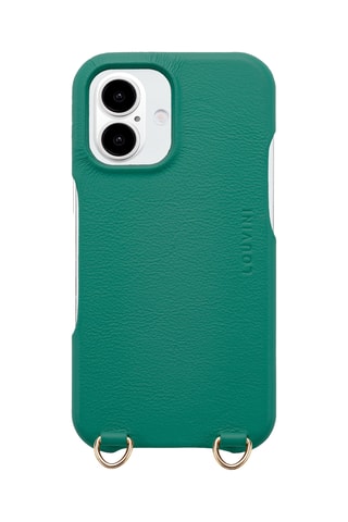 Coque MagSafe iPhone 16 en cuir - Vert émeraude