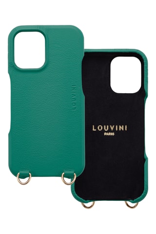 Coque MagSafe iPhone 16 en cuir - Vert émeraude
