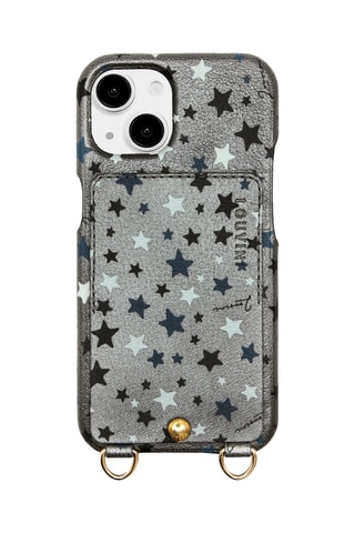 Coque en cuir iPhone 14 - Argenté
