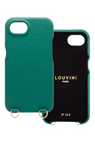 Coque MagSafe en cuir iPhone 16e/17e - Vert émeraude