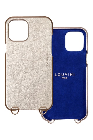 Coque MagSafe iPhone 15 en cuir - Doré